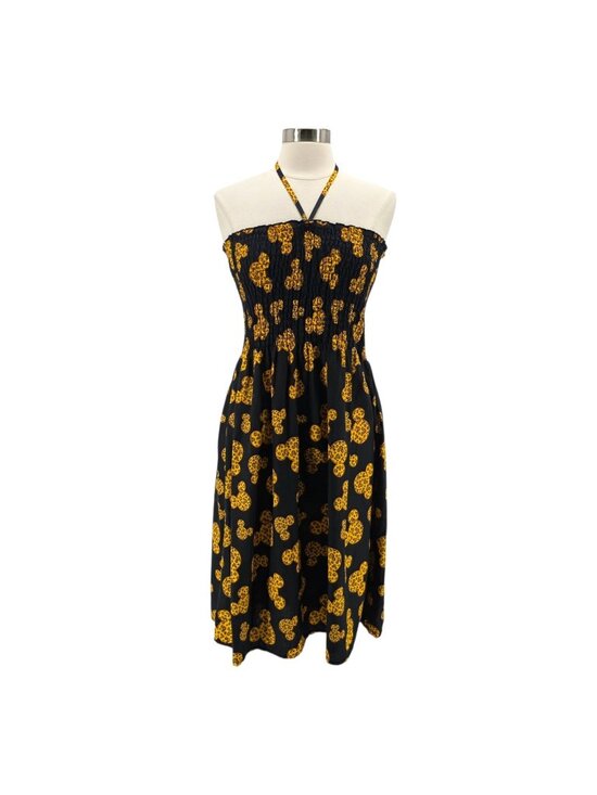 Disney Dresses & Skirts - Disney Parks Womens S/M Dress Mickey Mouse Animal Print Halter Smock Sundress